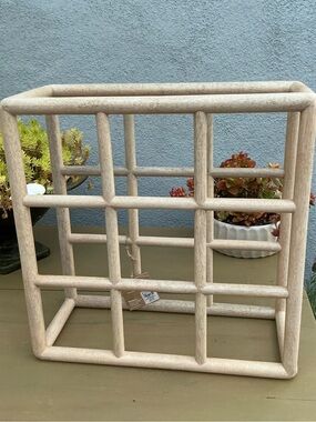 Wood Cost Plus World Market Mango Wood Wine Rack in Light Wood